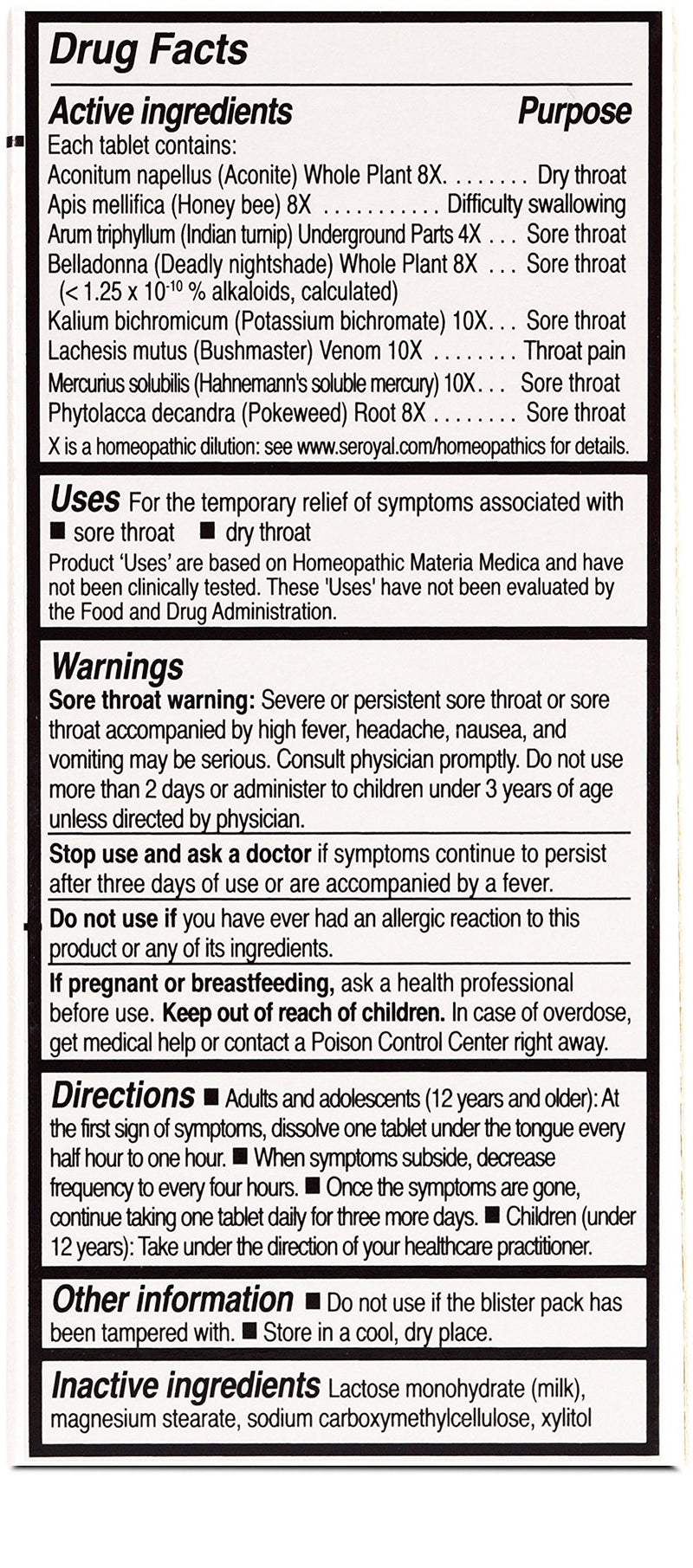 UNDA Angiplex | Homeopathic Remedy for Temporary Relief of Sore Throat | 30 Tablets
