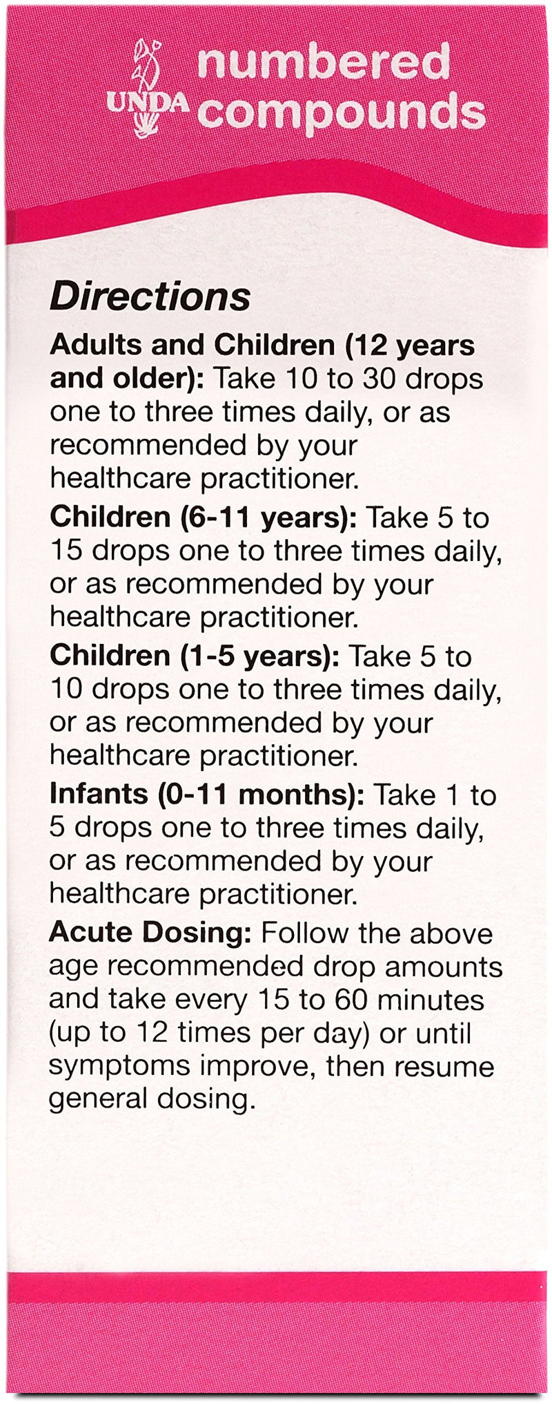 UNDA 8 Numbered Compounds – Homeopathic Preparation | 0.7 fl oz