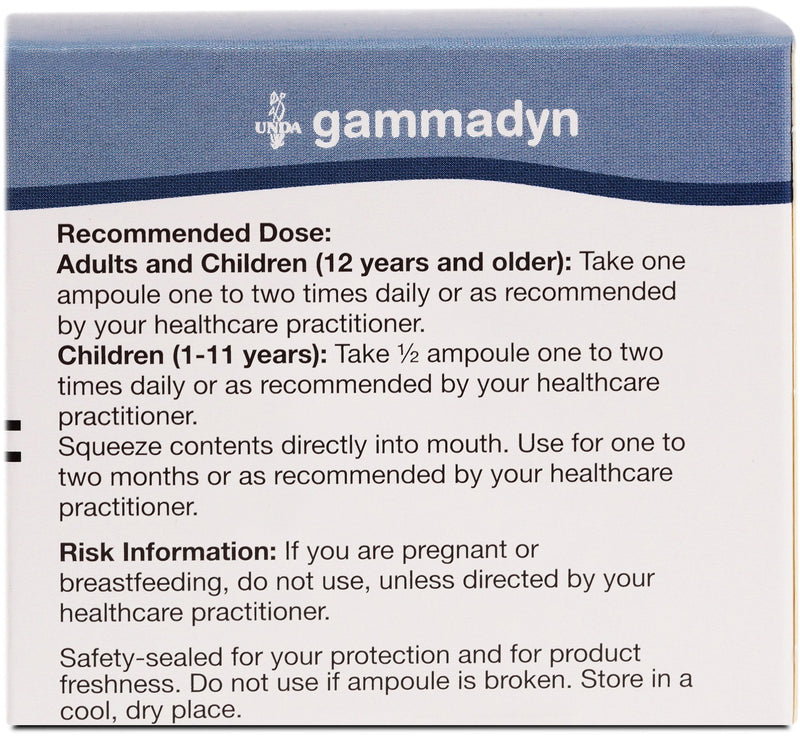 UNDA Gammadyn Zn-Cu Oligo-Element Supplement – 30 Ampoules | Zinc & Copper