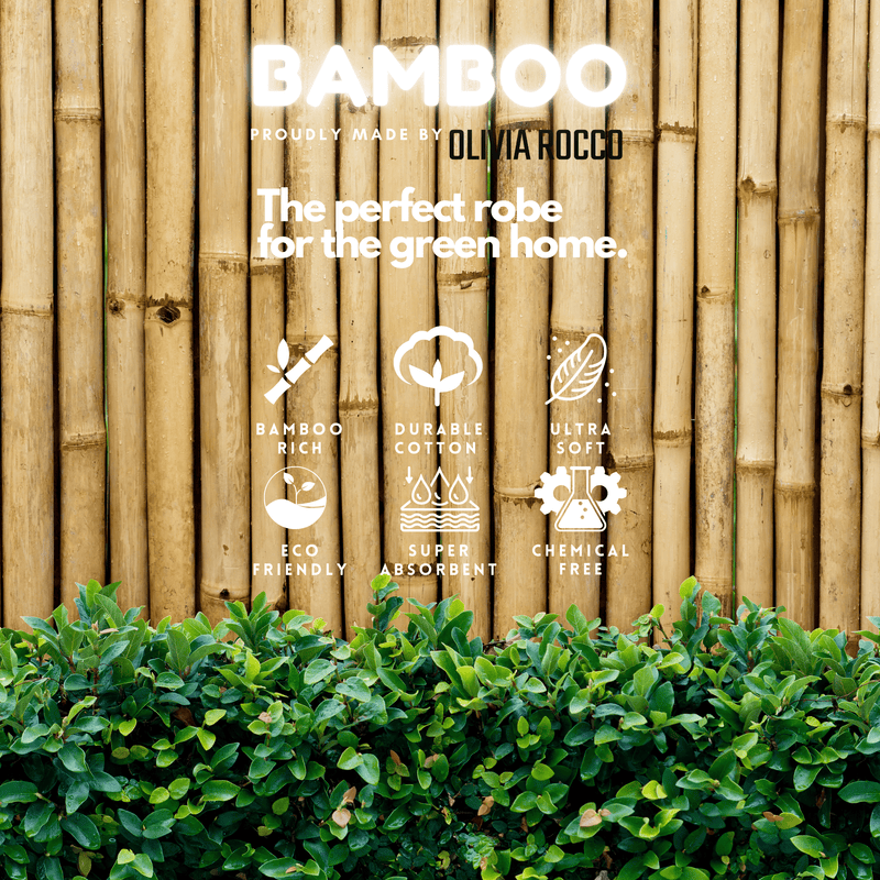 Unisex Bamboo Hooded Dressing Gown Super Soft Towelling Bath Robe for Men & Women by Sock Stack