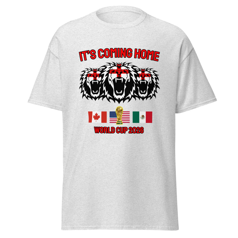England World Cup 2026 T-Shirt It's Coming Home 3 Lions Football England Shirt