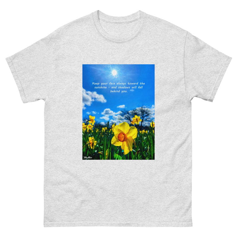 Women's Flower Print T-Shirt - Trendy Daffodil Shirt Summer Spring Quote Fashion