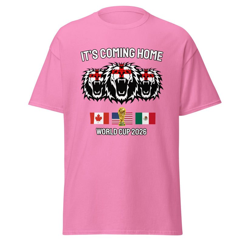 England World Cup 2026 T-Shirt It's Coming Home 3 Lions Football Shirt Unisex