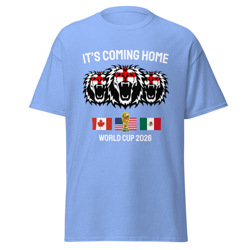 England World Cup 2026 T-Shirt It's Coming Home 3 Lions Football Shirt Red