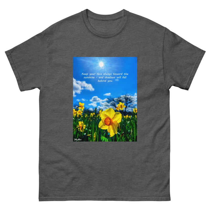 Women's Flower Print T-Shirt - Trendy Daffodil Shirt Summer Spring Quote Fashion