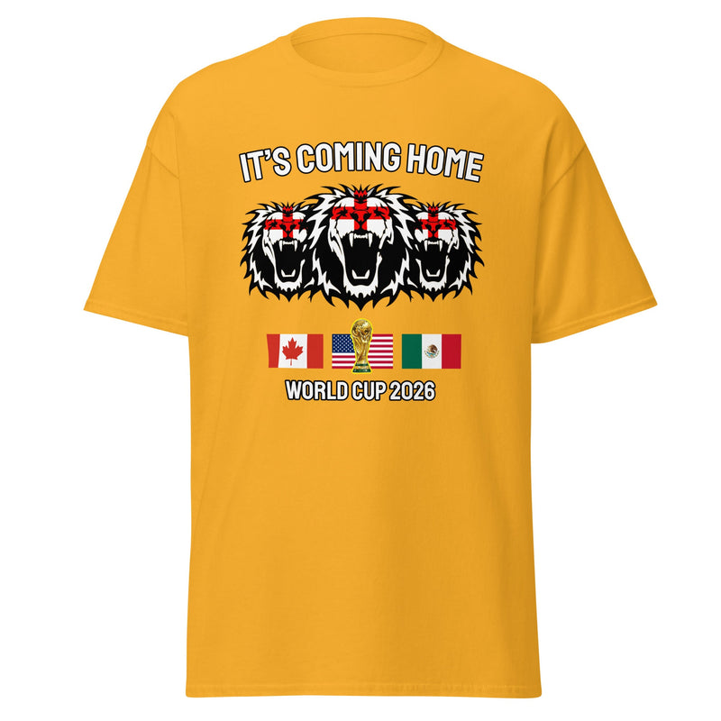 England World Cup 2026 T-Shirt It's Coming Home 3 Lions Football Shirt Unisex