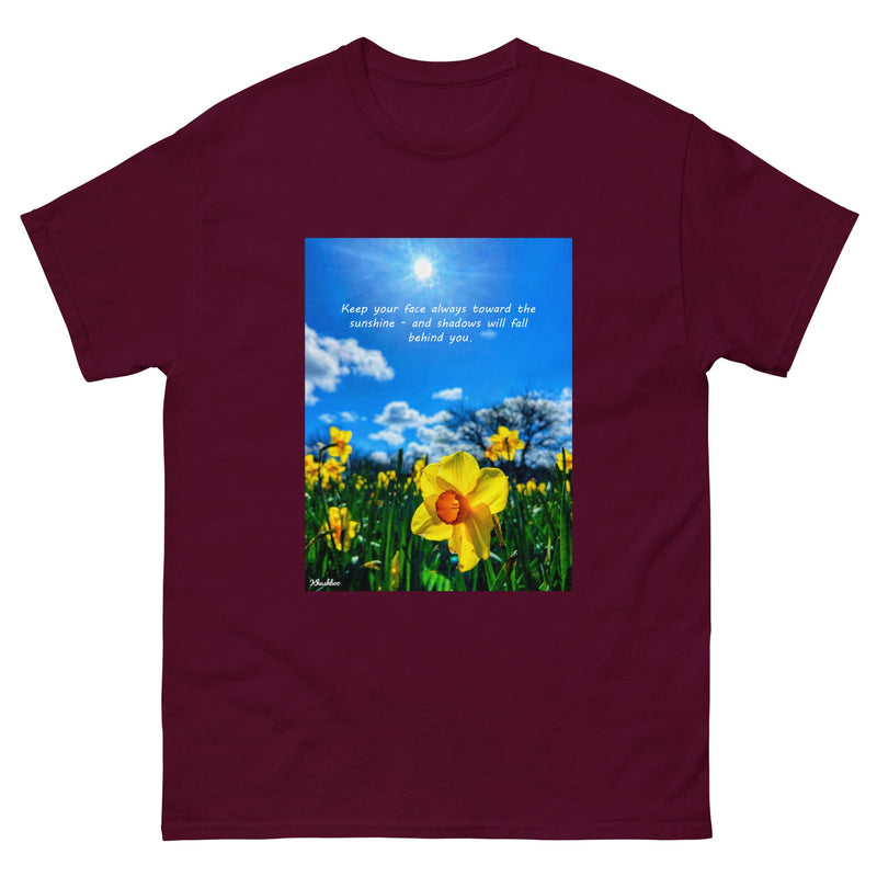 Women's Flower Print T-Shirt - Trendy Daffodil Shirt Summer Spring Quote Fashion