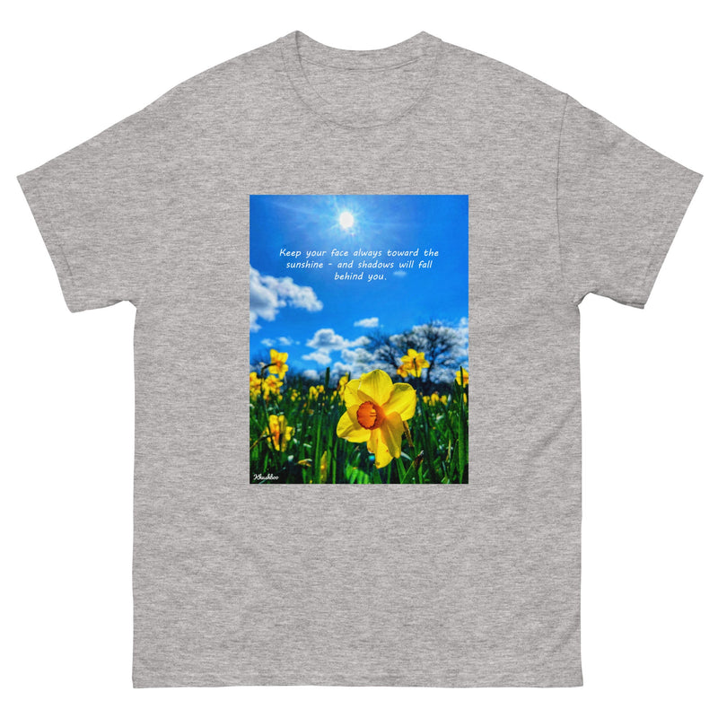 Women's Flower Print T-Shirt - Trendy Daffodil Shirt Summer Spring Quote Fashion