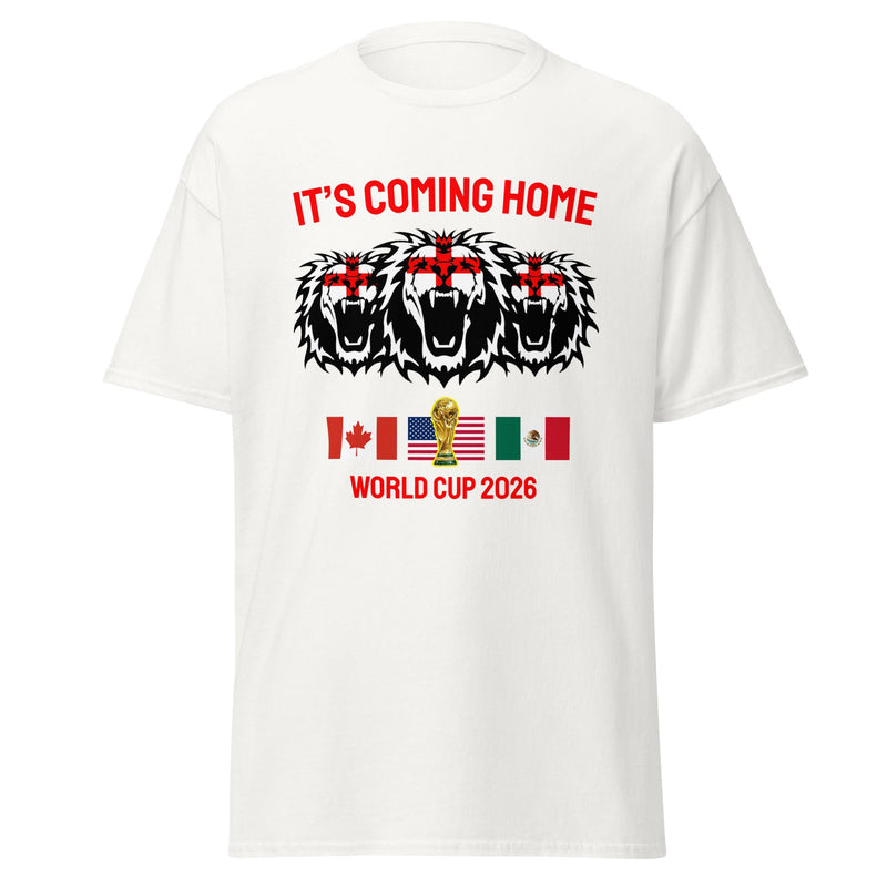 England World Cup 2026 Shirt It's Coming Home 3 Lions Football England White