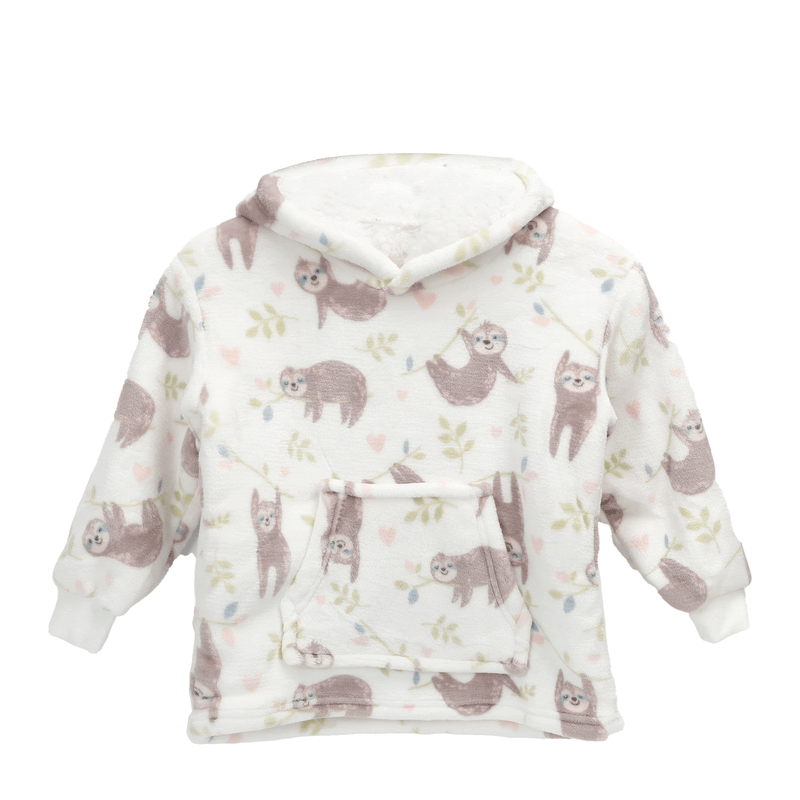 Unisex Safari and Sloth Hoodie Blanket for Infants 0-2 Years Ultra Soft Cozy Wearable Blanket with Spacious Pocket for Boys and Girls by Daisy Dreamer