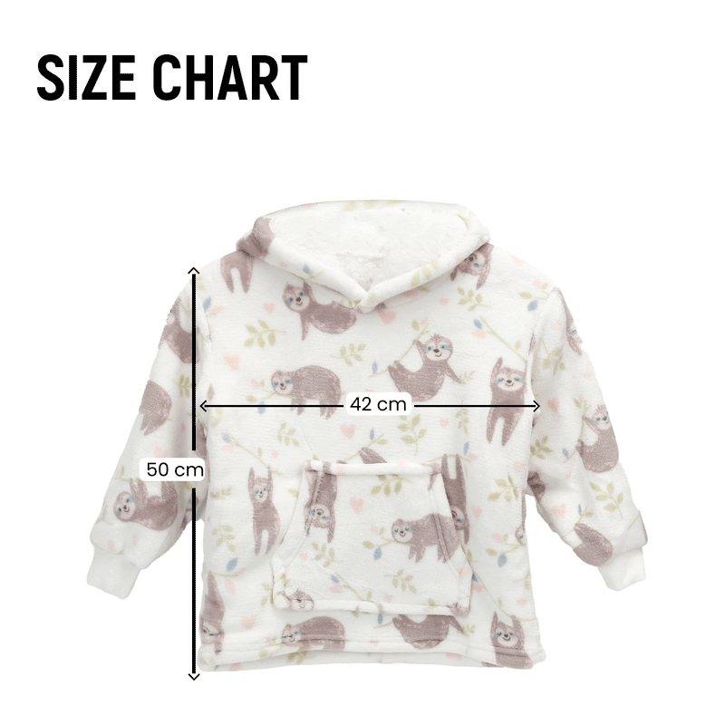 Unisex Safari and Sloth Hoodie Blanket for Infants 0-2 Years Ultra Soft Cozy Wearable Blanket with Spacious Pocket for Boys and Girls by Daisy Dreamer