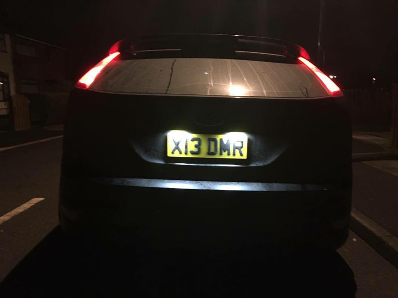 BriteVue Full LED Number Plate Light Units (Pair) – Sealed SMD Replacement (T10 | W5W) - Ford Fiesta MK7 / MK7.5 (2008-2017)