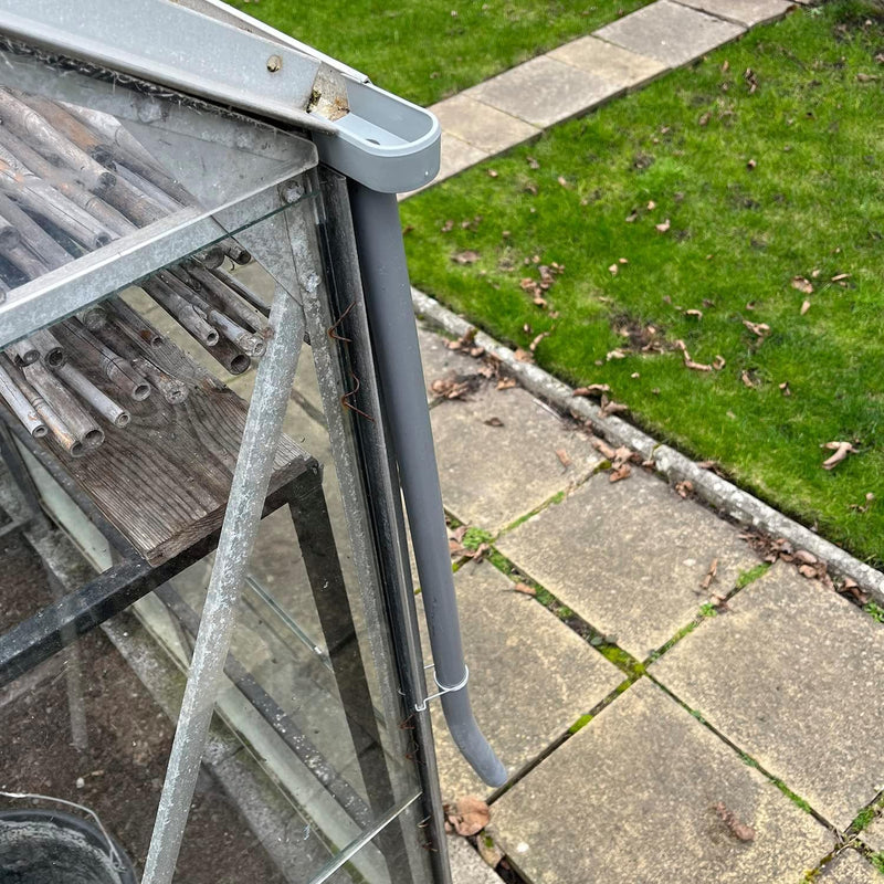 Greenhouse Guttering Downpipe Kit 2 Pack 35mm PVC