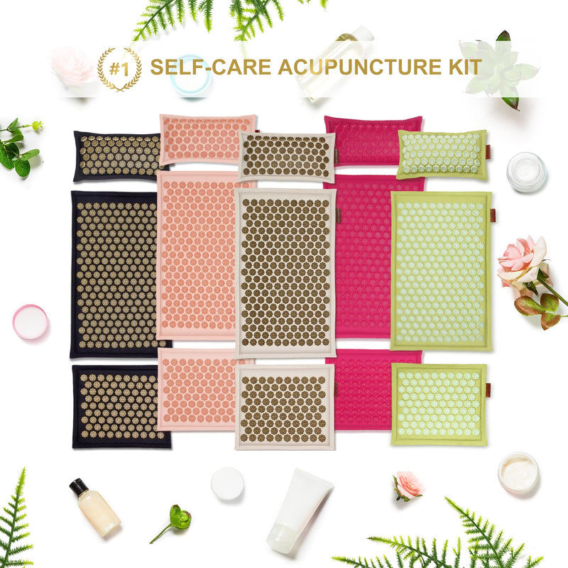 UNMERA Acupressure Mat & Pillow Set – Natural Linen & Coconut Fiber