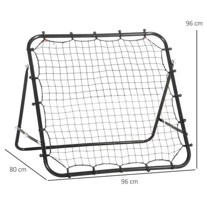 HOMCOM Rebounder Net Goal for Kids Adults Baseball Football Training Black