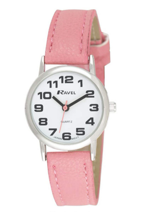 Ravel Pink Leather Strap Watch - Classic Women's Timepiece - R0105.13.15LA