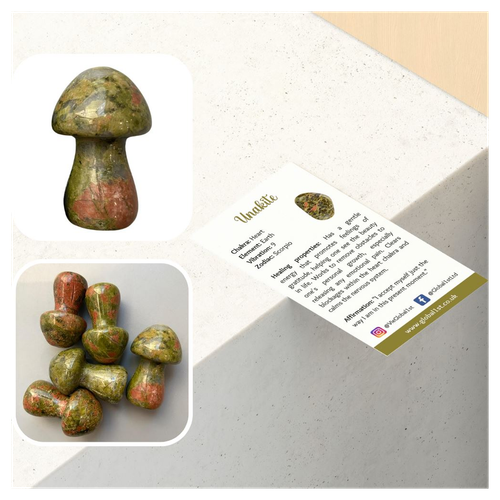 Crystal Mushroom, 3.5cm, Unakite