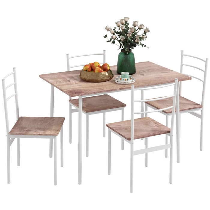 Premium Dining Table Set - Space Saving, 4 Chairs, Minimal Industrial Style, Quality Materials