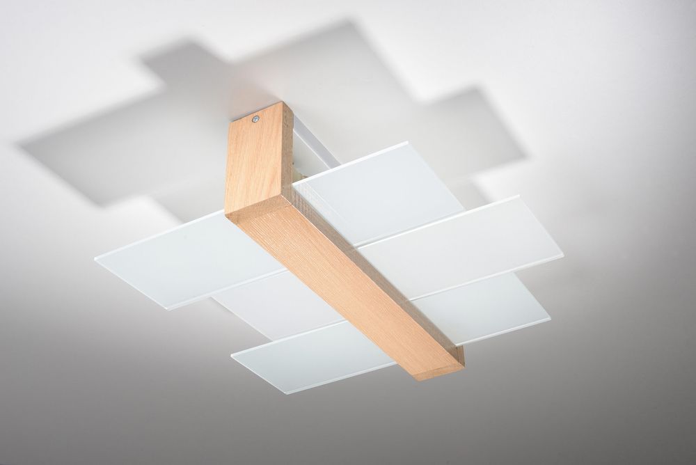 High-Quality FENIKS 2 Natural Wood LED Ceiling Lamp - Modern & Stylish Design