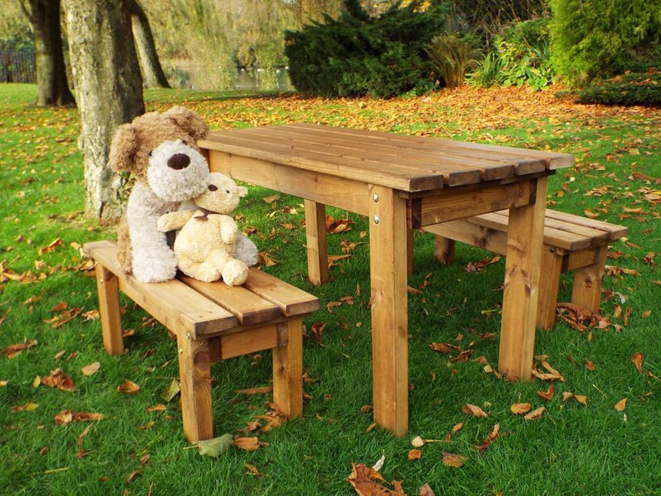 Premium Kids Table Set - Handcrafted in Britain, Sustainable Wood, Rustproof Bolting, White Glove Delivery! 10 Year Rot Free Guarantee