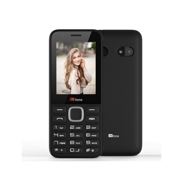 TTfone TT240 Easy-to-Use Mobile Phone | USB Cable | Vodafone Pay As You Go Sim Card