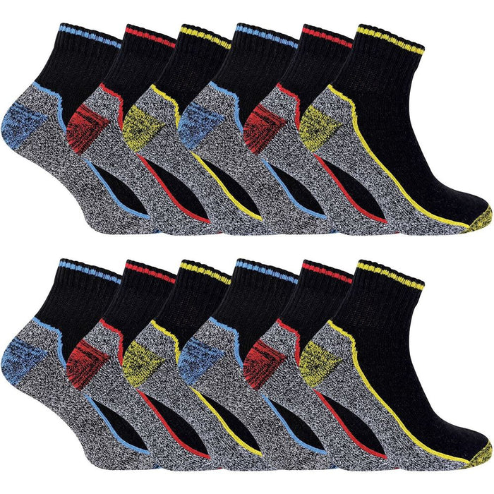 Mens SHORT Bamboo Work Socks 6-11 UK