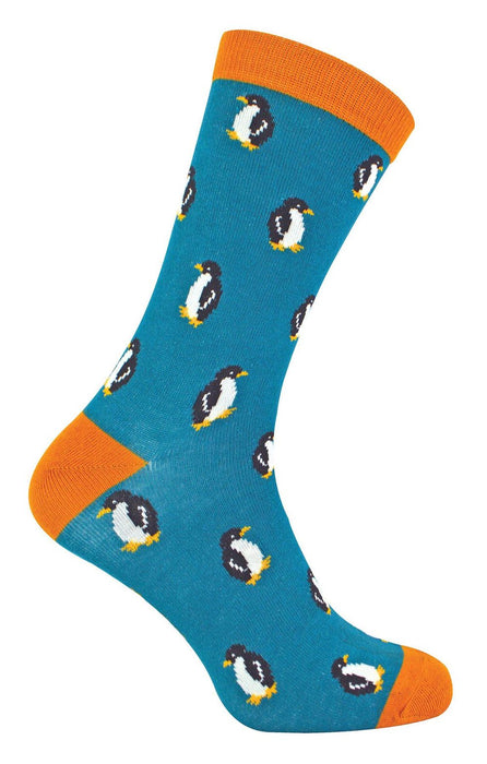 Mr Heron Animal Socks - Fun & Colorful Novelty Gift, Super Soft Bamboo, Colored Toe & Heel - 6-11 UK