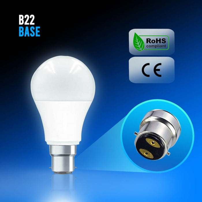 3W B22 Screw LED Light GLS bulbs, Energy Saving Edison  Cool White 6000K non dimmable lights