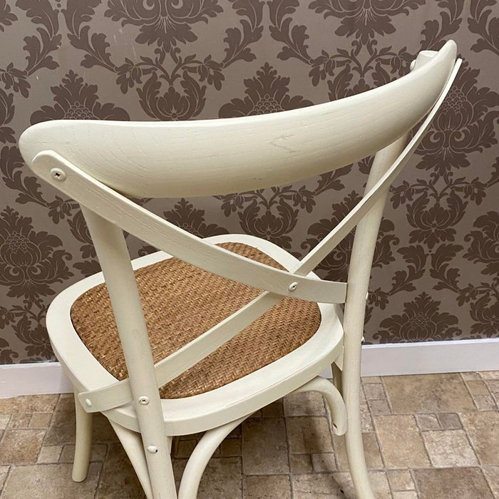 ELEGANT WHITE CROSS-BACK CHAIR