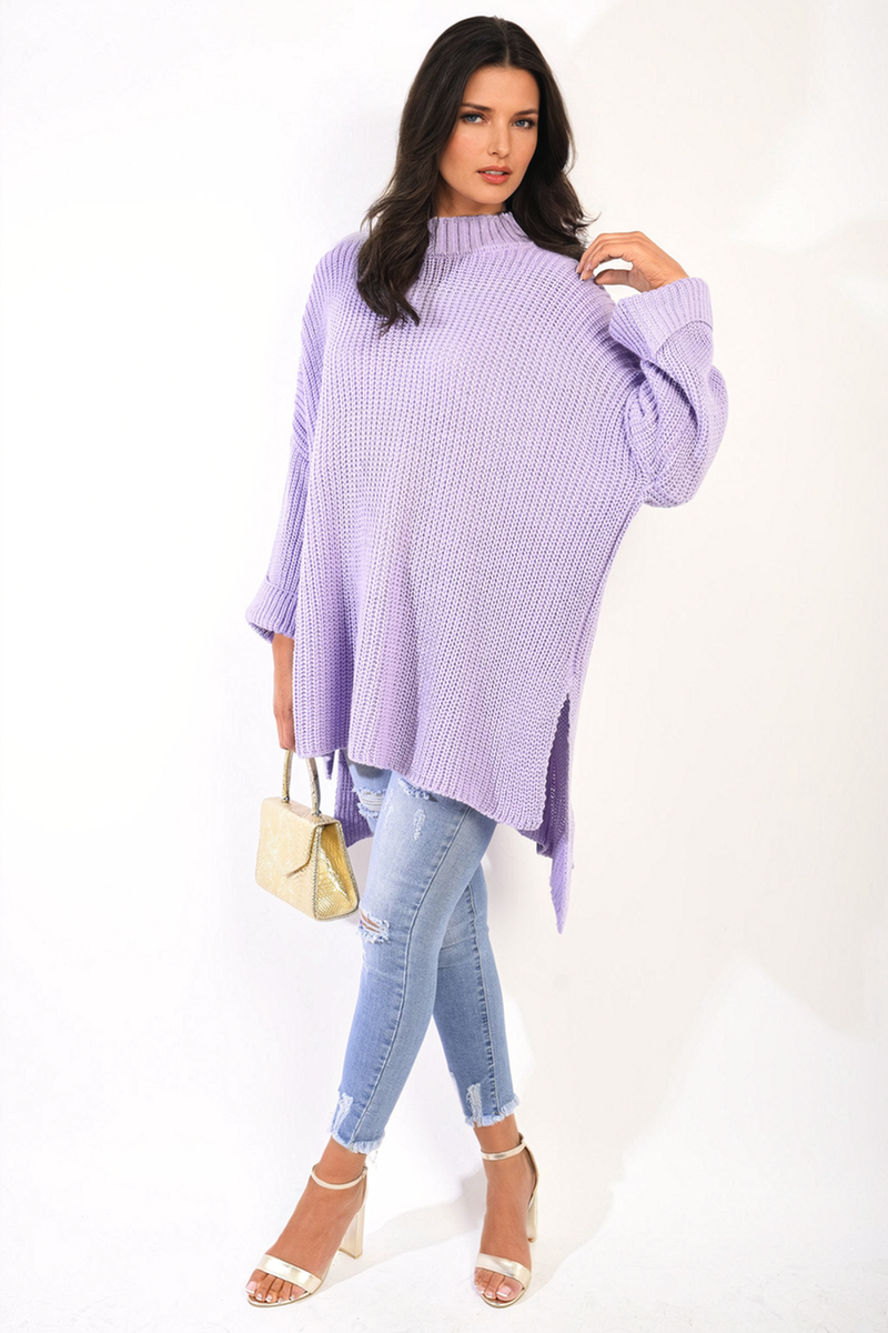 Melissa Oversized High Neck Knitted Jumper