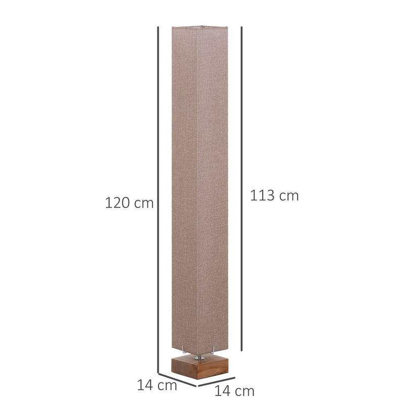 Linen Shade Tall Floor Lamp Beige