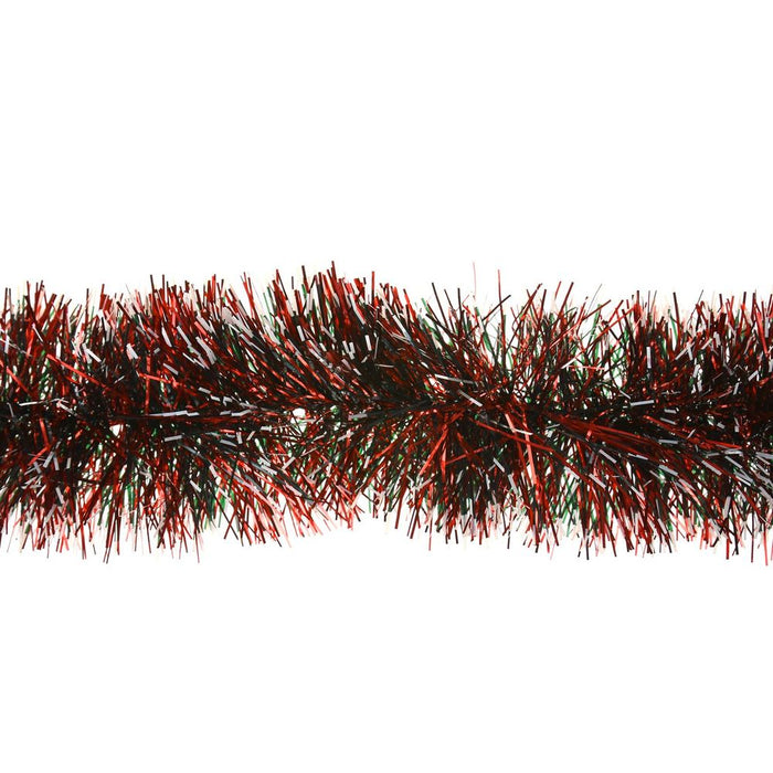 Premium 6 Ply Red Snow Tipped Tinsel Garland - 2M Length - Perfect for Christmas Decor