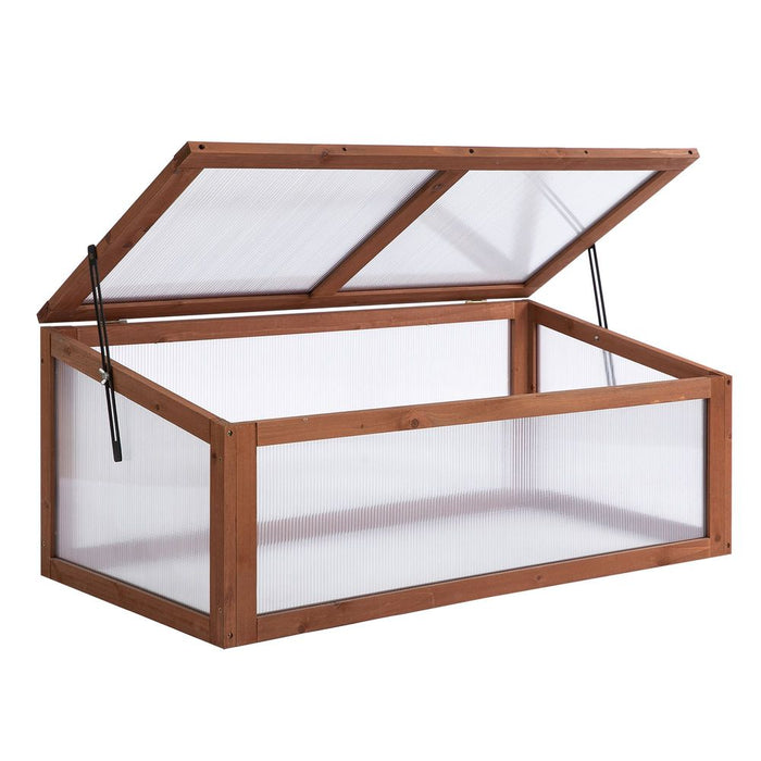 High-Quality Wooden Greenhouse - Openable & Tilted Top - Perfect for Plant Care