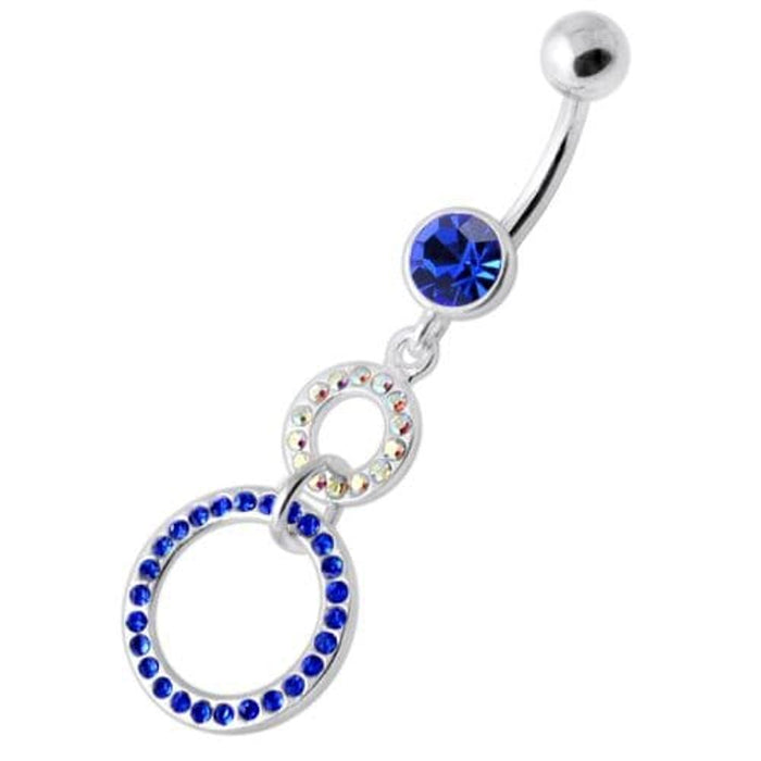 Dangling Jeweled Round Hangings Belly Bar