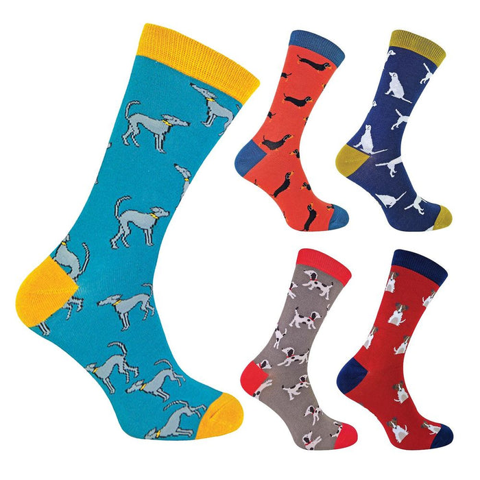 Mr Heron Doggy Socks - Super Soft Bamboo, Labrador, Jack Russell, Dalmatian, Sausage Dog, Ideal Gift - 6-11 UK