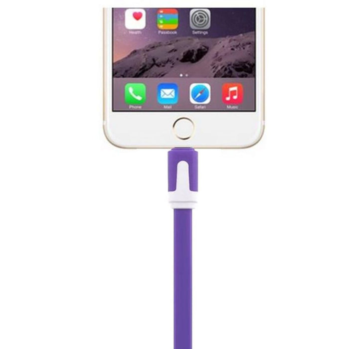 GVC 1m Tangle-Free Purple USB to 8 Pin Cable for Syncing & Charging - High Quality