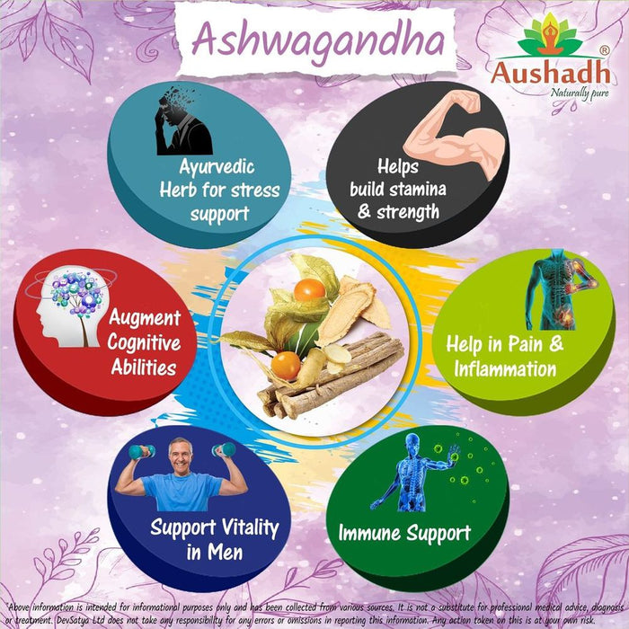 Ashwagandha Powder - 100% Pure & Raw - Premium Quality - Enhance Strength, Sleep, Immune System, & More!