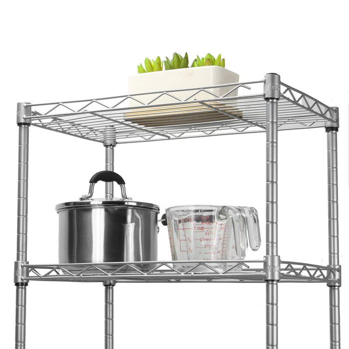 4 Tier Shelving Unit | M&W - Durable, Adjustable & Stylish | Perfect for Home Organization | 2 Year Warranty