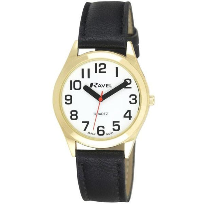 Ravel Men's Classic Black/Gold Strap Watch R0125.02.1