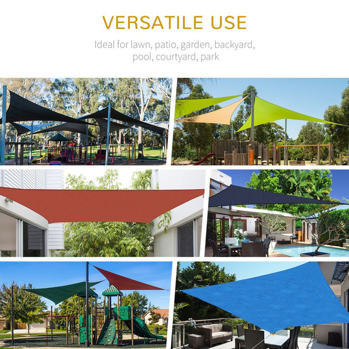 Premium HDPE Triangle Sun Shade Sail | 5x5x5m | UV Block | Charcoal