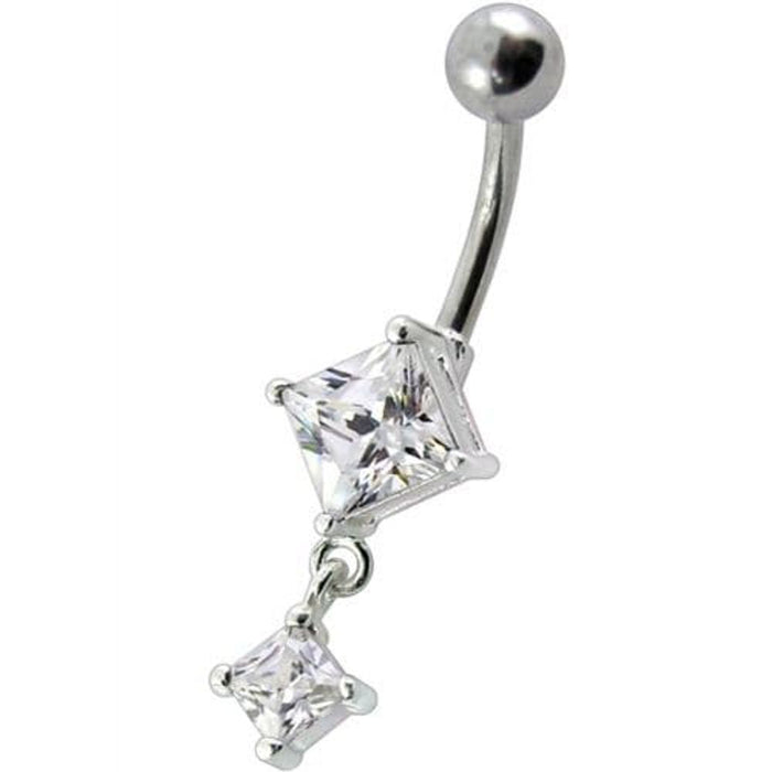 Fancy  Dangling SS Banana Bar Belly Ring