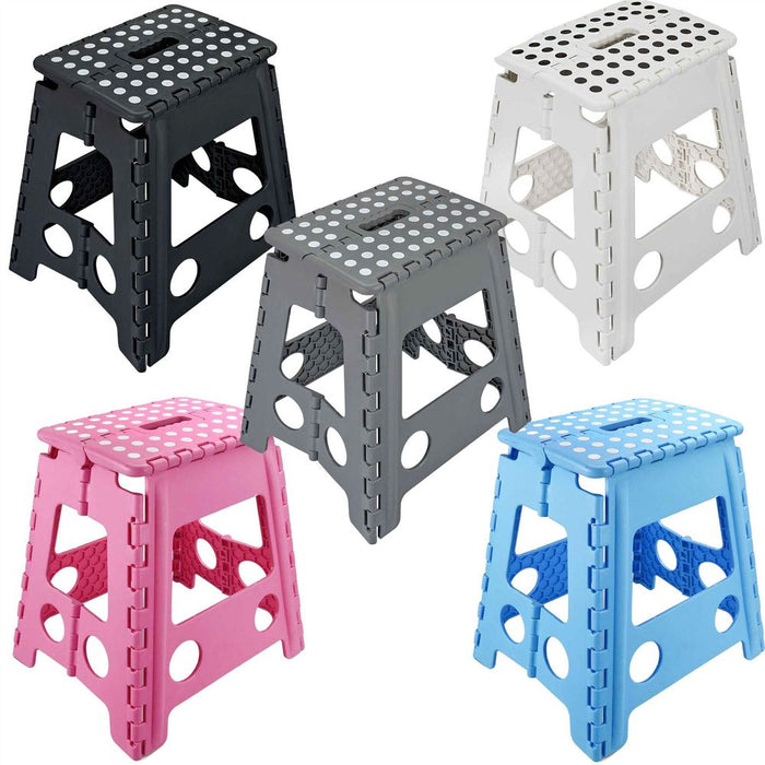 Oh So Handy Large Folding Stool - Reach High with Ease, Maximum Stability, Anti-Slip Feet