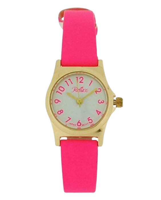 Reflex Girls Ladies White Dial Leather Strap Watch 1013 - Multiple Colors - High Quality