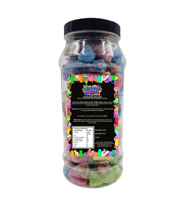 Yorkshire Mixture Jar: Retro Boiled Sweets - Best Quality, Gift-Worthy! All Ages, Fast Shipping 🍭🎁🚚