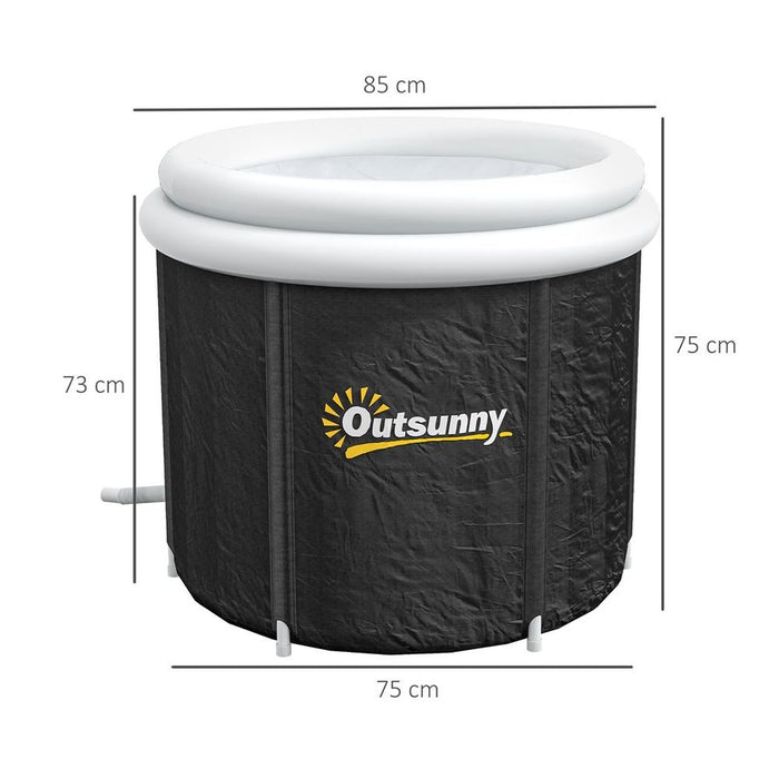 Outsunny Portable Ice Bath Tub - Cold Water Therapy with Thermo Lid, Recovery & Circulation