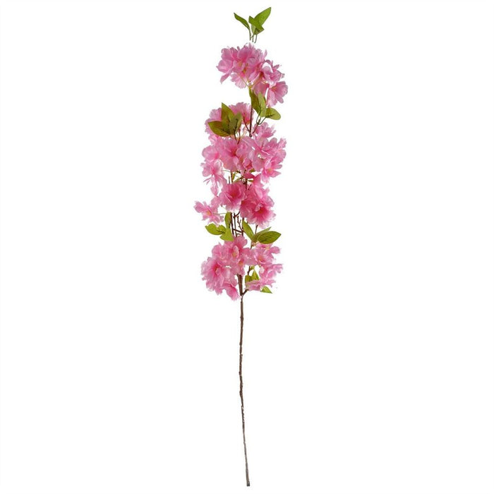 Premium 6-Piece 100cm Pink Artificial Blossom Stems - High-Quality Silk Flowers & Leaves for Elegant Arrangements