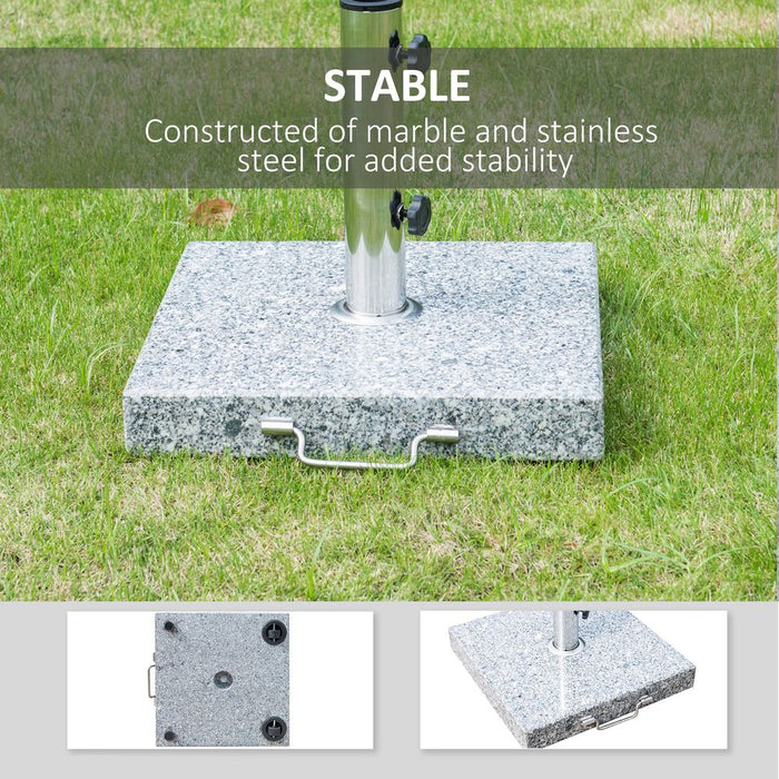 25 kg Marble Umbrella Base-Hemp Grey - High-Quality, Stylish & Durable - Perfect for Outdoor Use