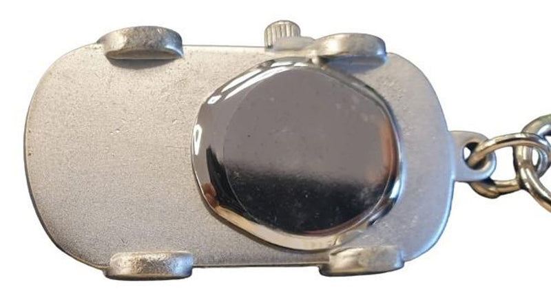 Gift Time Products Unisex Car Clock Keyring - Silver, Chrome Plated Alloy, Complete Packaging - CLEARANCE!