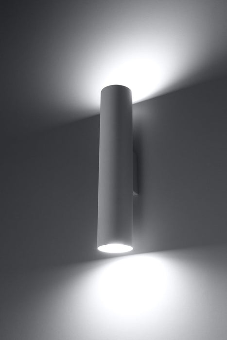 Modern White LED Wall Lamp - LAGOS, Round Tube Design - High-Quality Loft Lighting