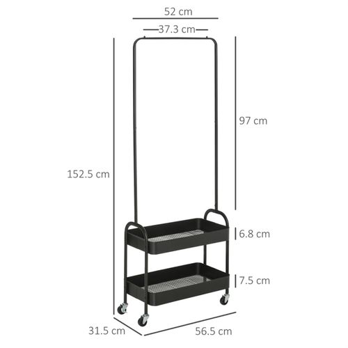 Coat rack with shoe stand